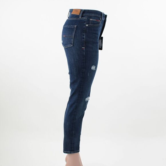 Tommy Jeans TH Flex Ripped Skinny Ankle Je Blue Denim - Picture 5 of 5
